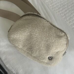 Lululemon Cream Sherpa Belt Bag
